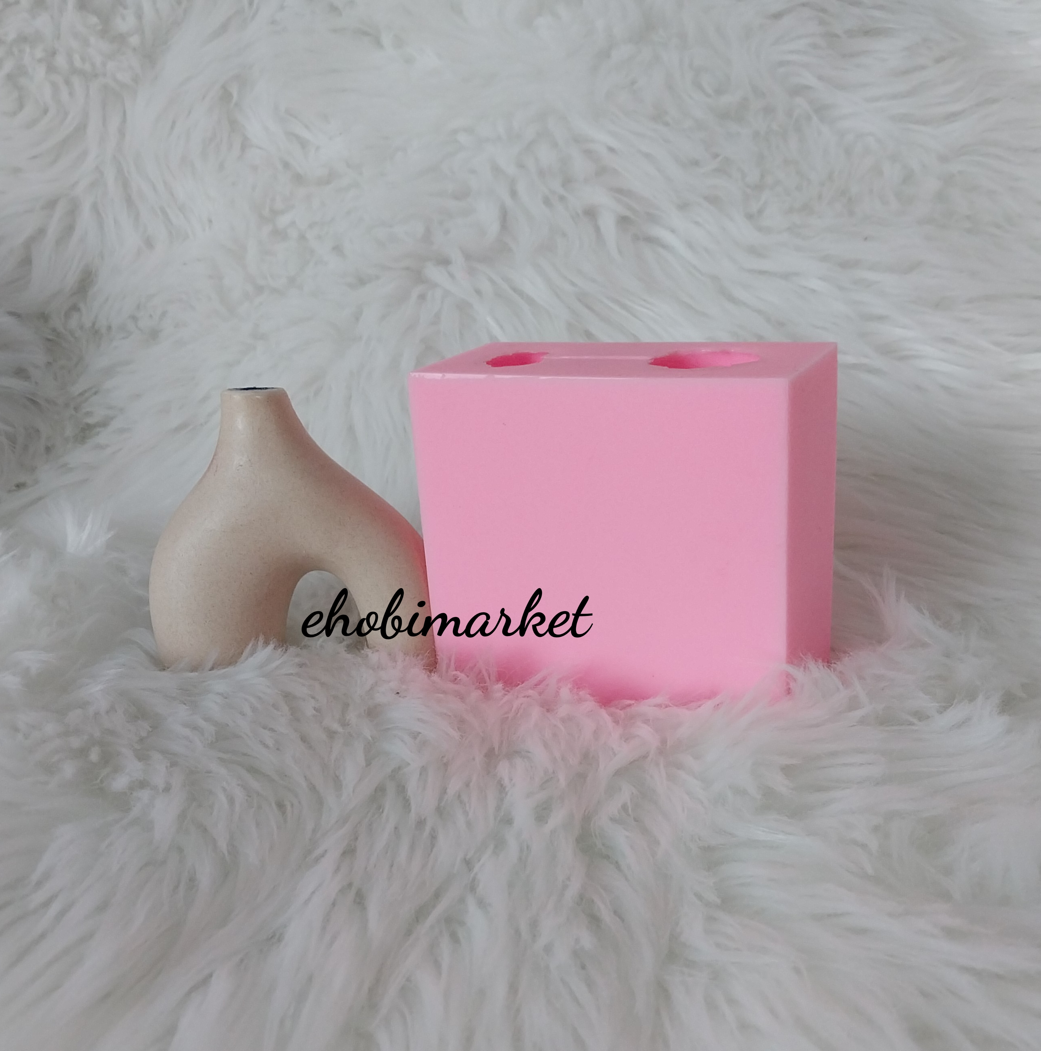 Minimal iki ayakli hm vazo silikon kalip