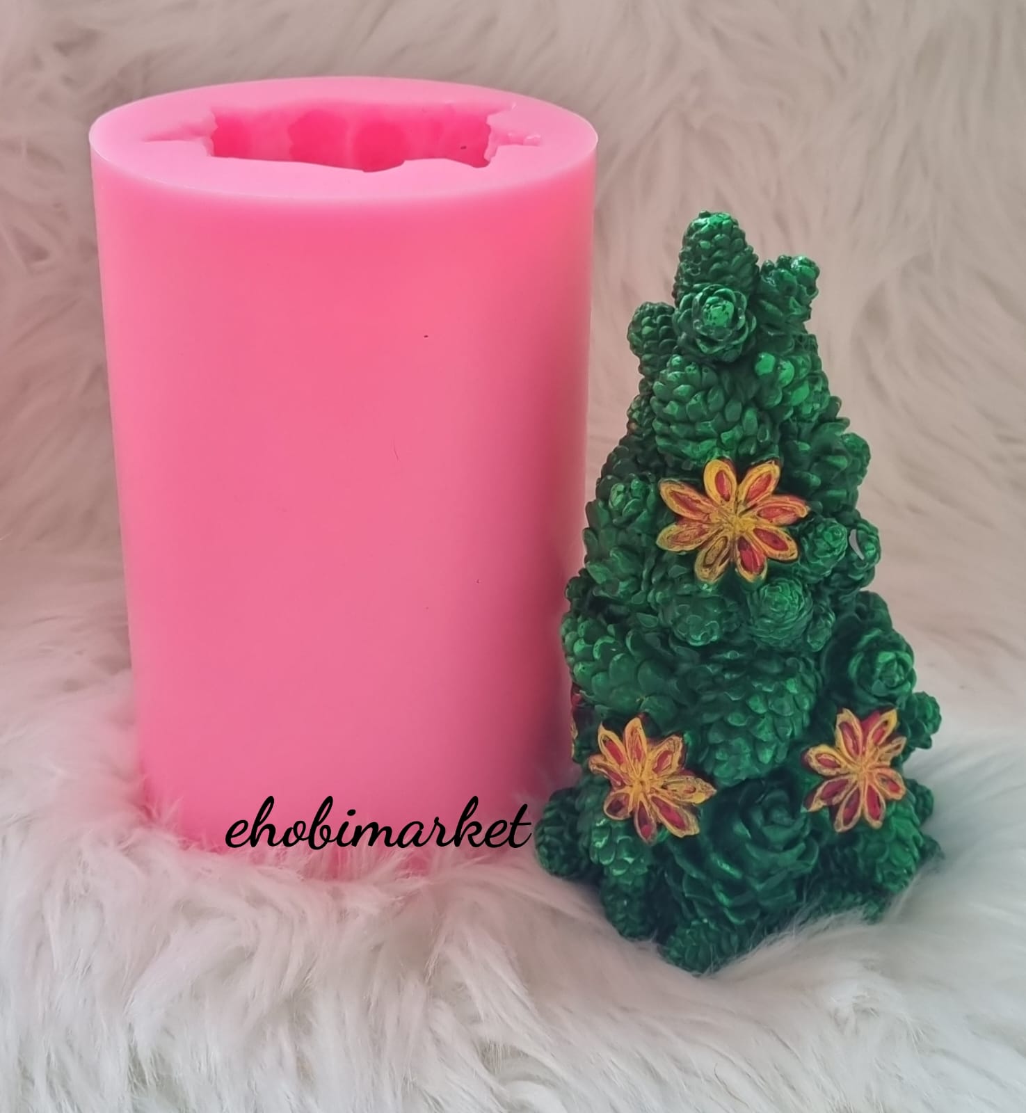 Kozalakli çam agacı silikon kalip