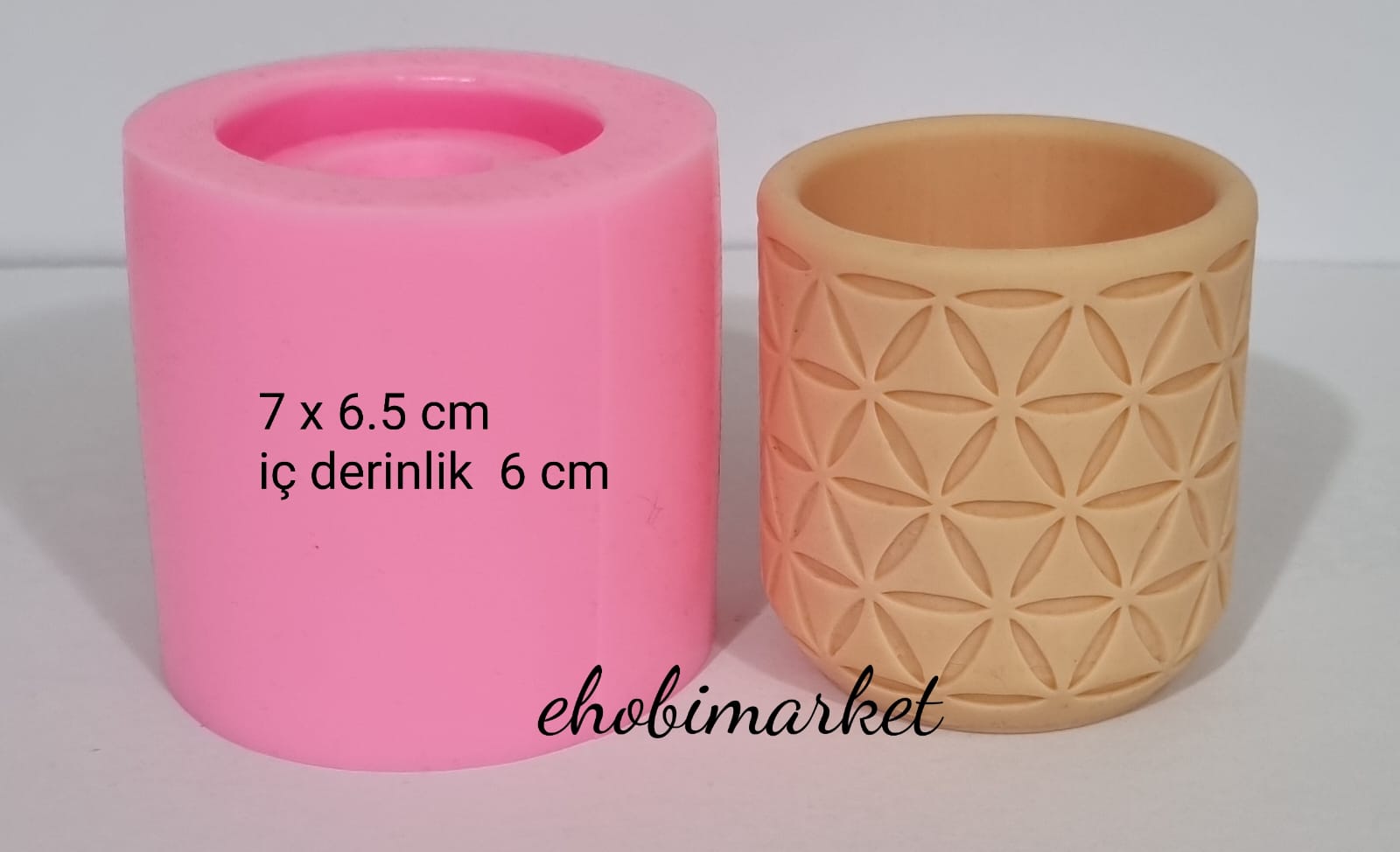 Çiçek desenli saksılık silikon kalıp