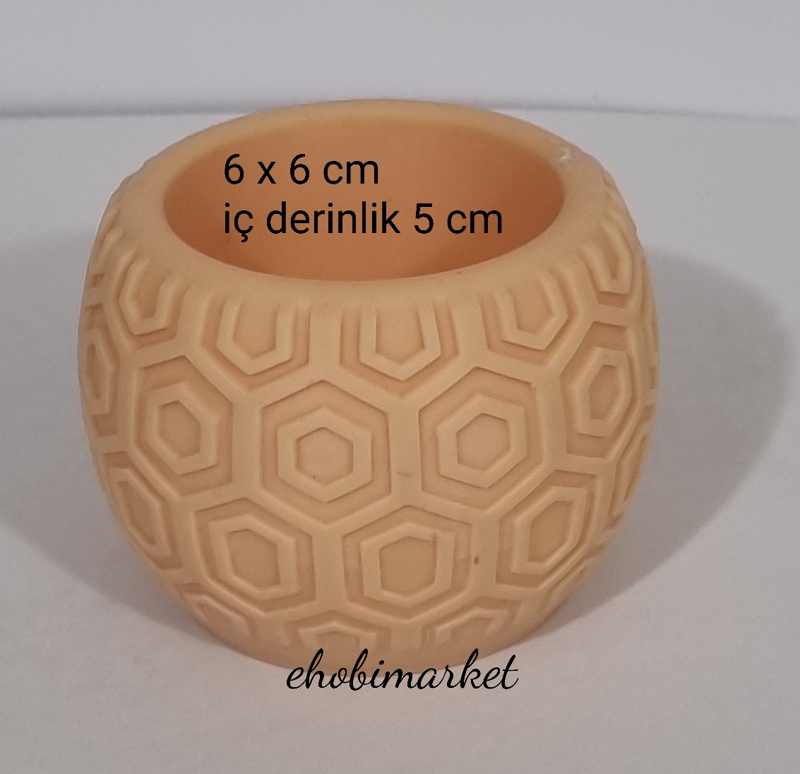 Geometrik desenli saksı silikon kalıp
