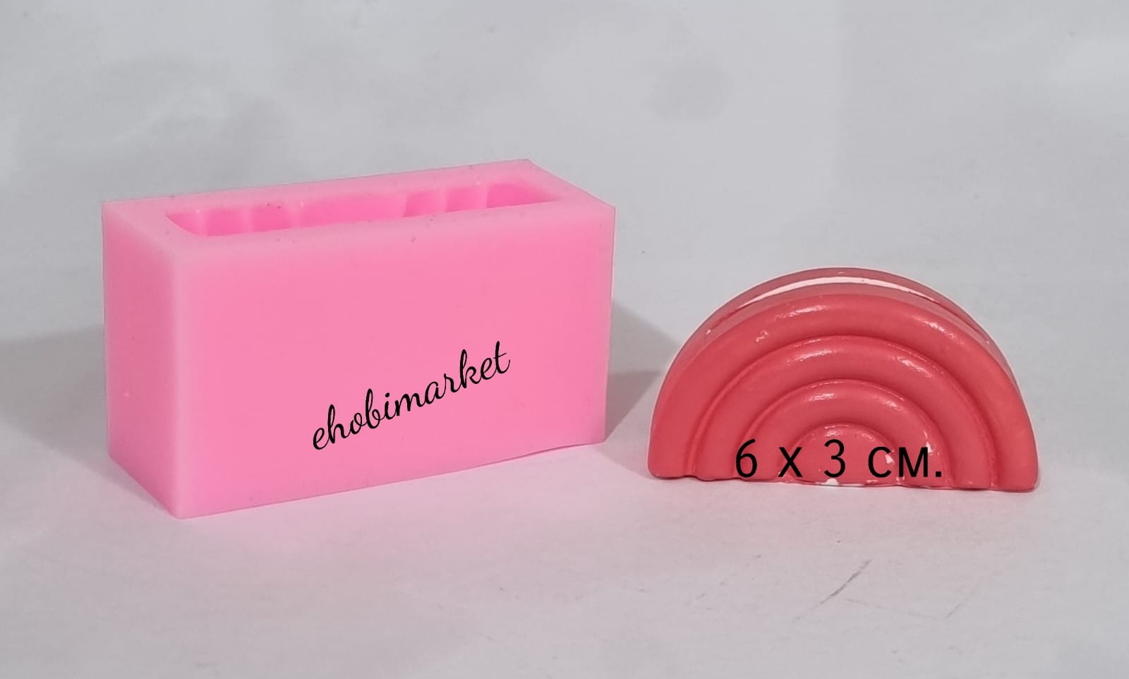 Gökkuşağı kartlık silikon kalıp