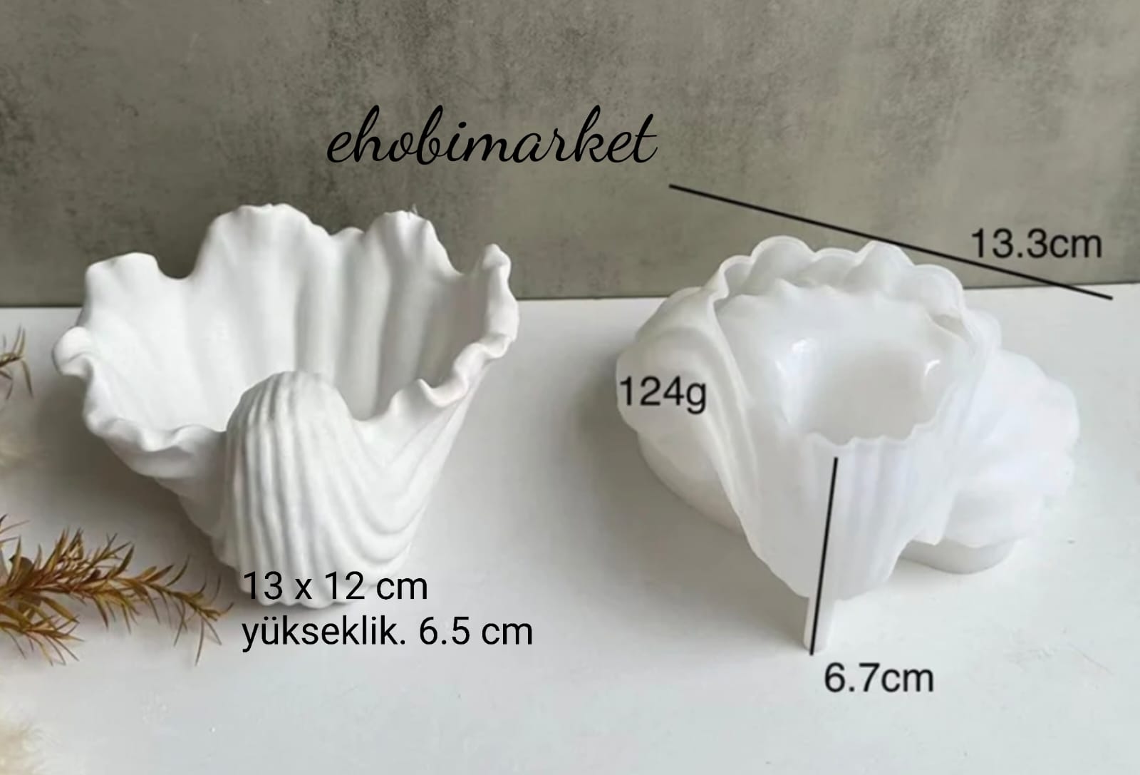 Deniz kabuğu kase silikon kalıp