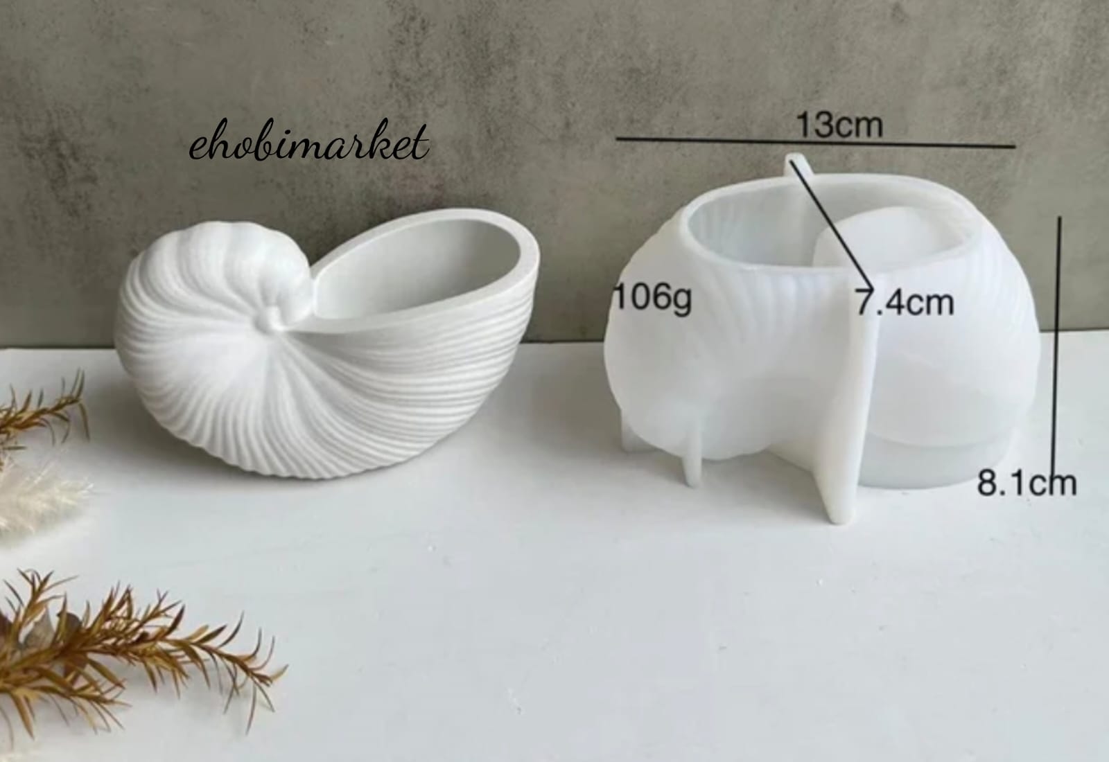 Salyangoz deniz kabuğu silikon kalıp