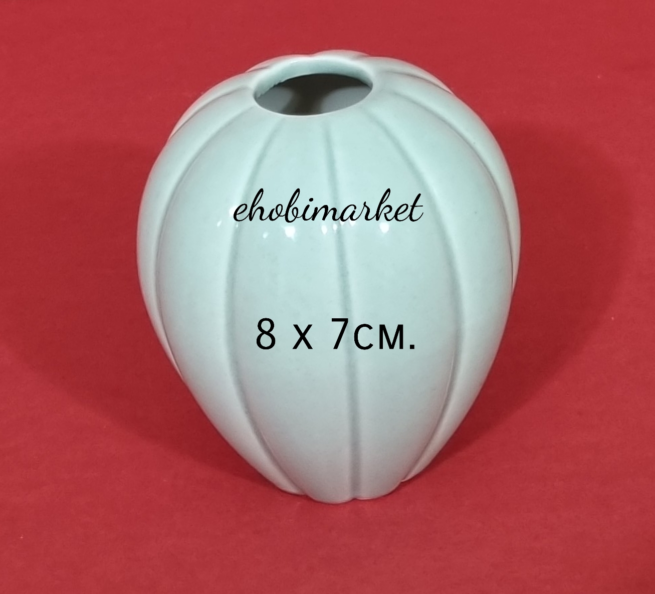 Çizgili tombik vazo silikon kalıp