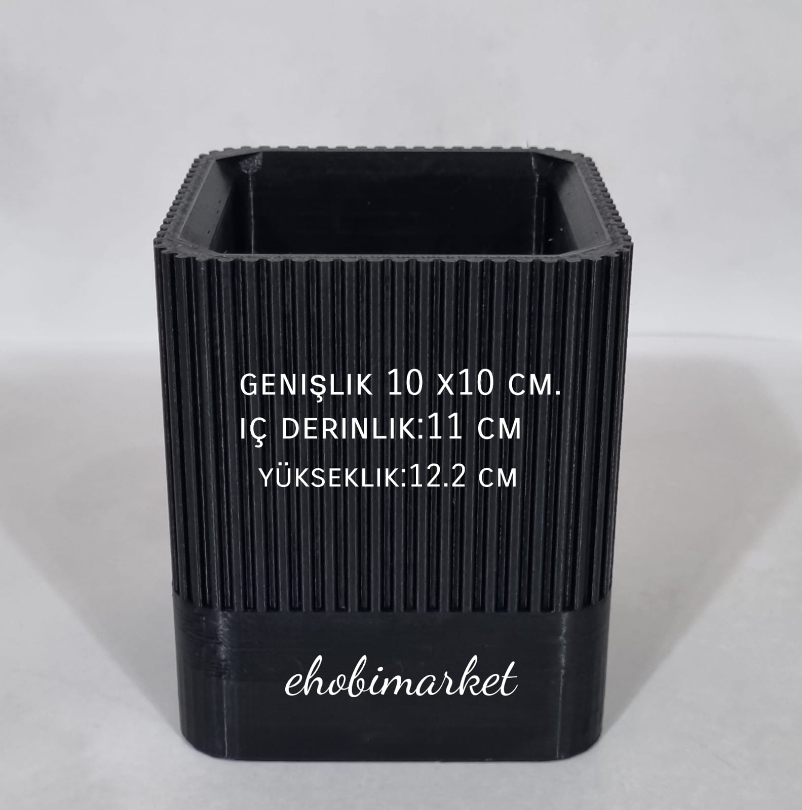 Çizgili saksı modeli silikon kalıp