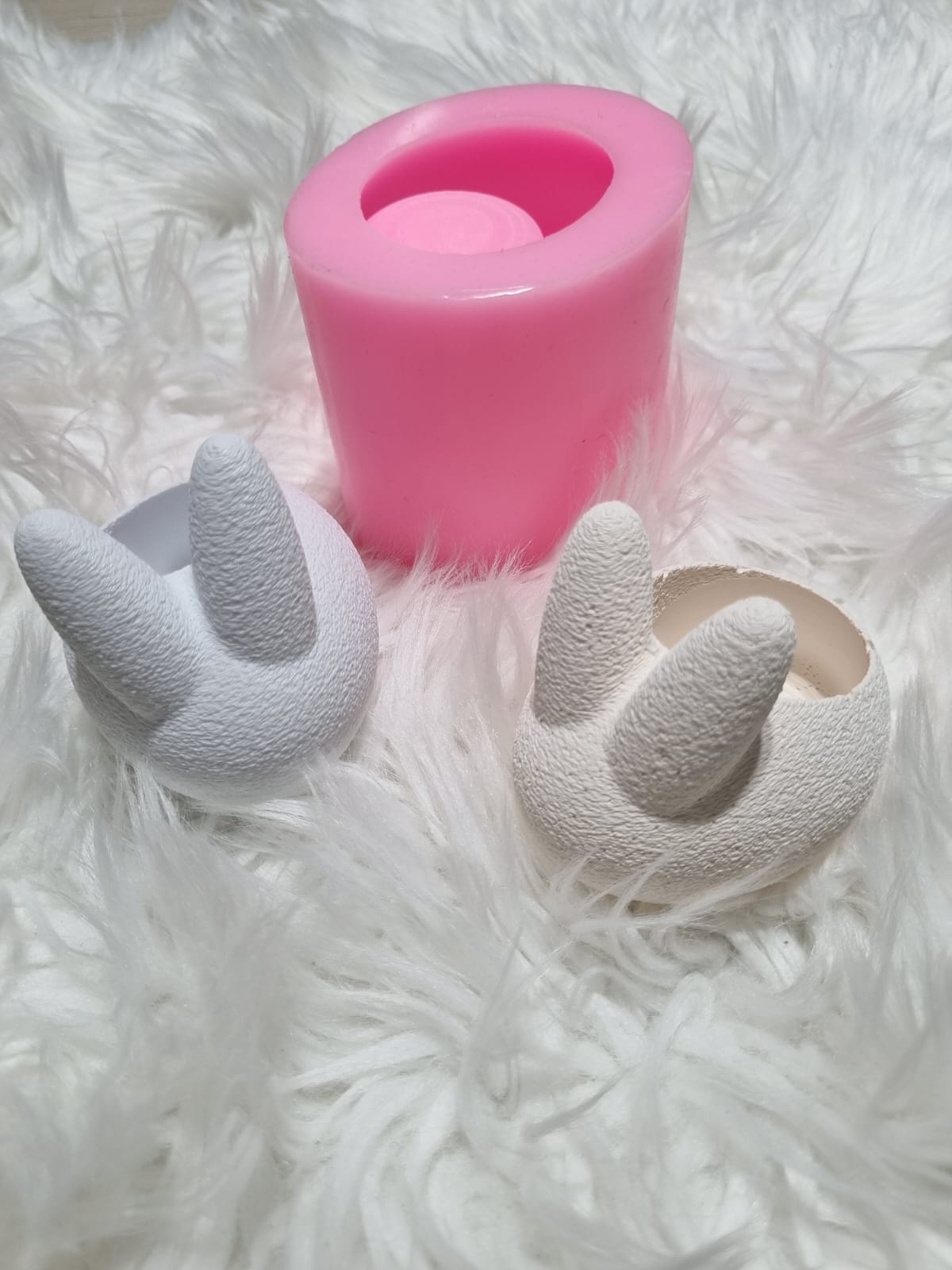 Tavşan mumluk silikon kalıp