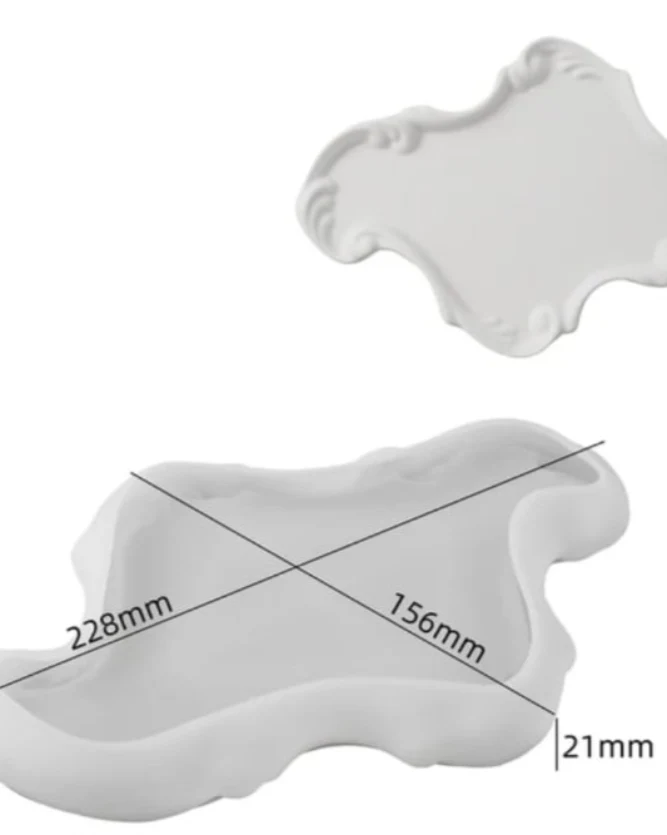 Dantel desenli sunumluk model 1 silikon kalıp 