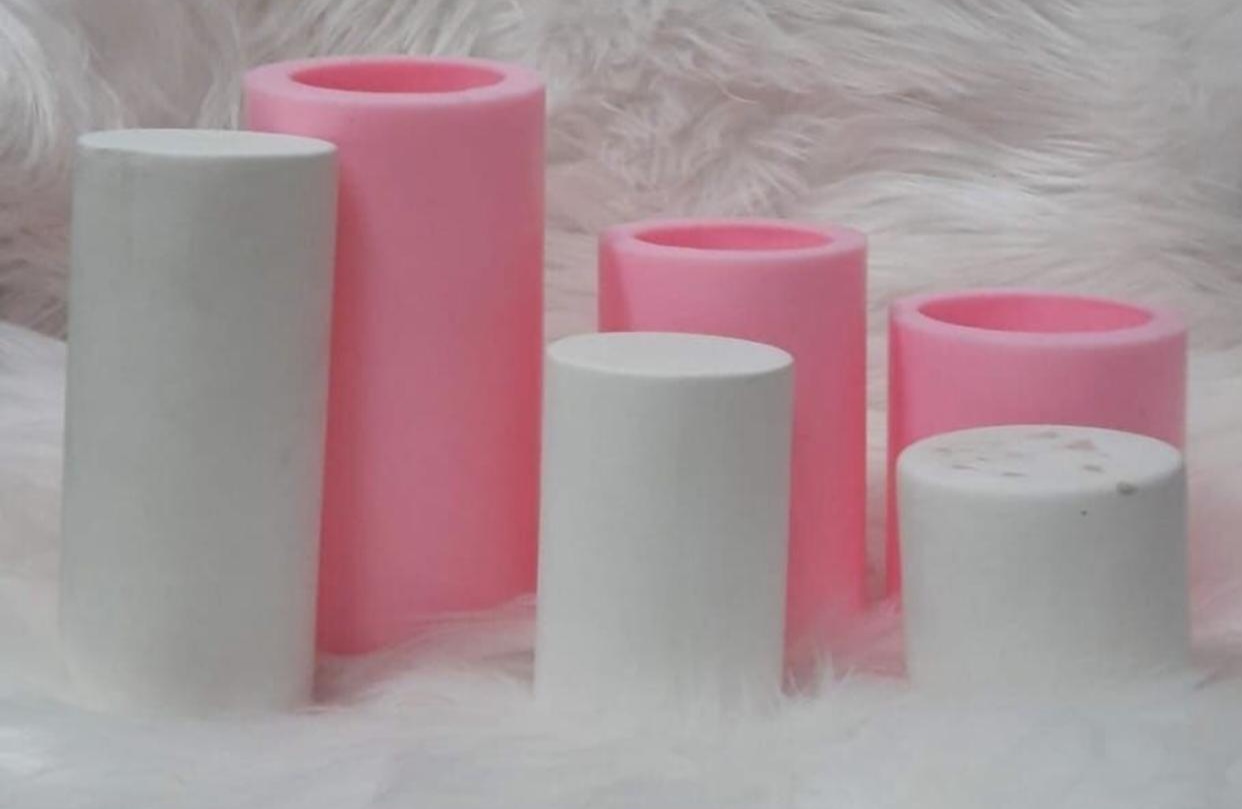 Silindir set silikon kalıp 3lü 