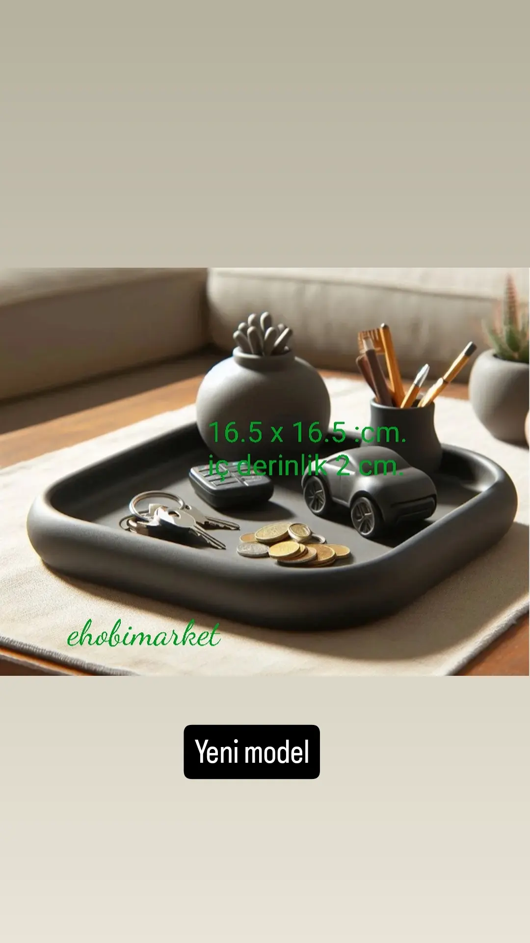 Kare sunumluk silikon kalıp