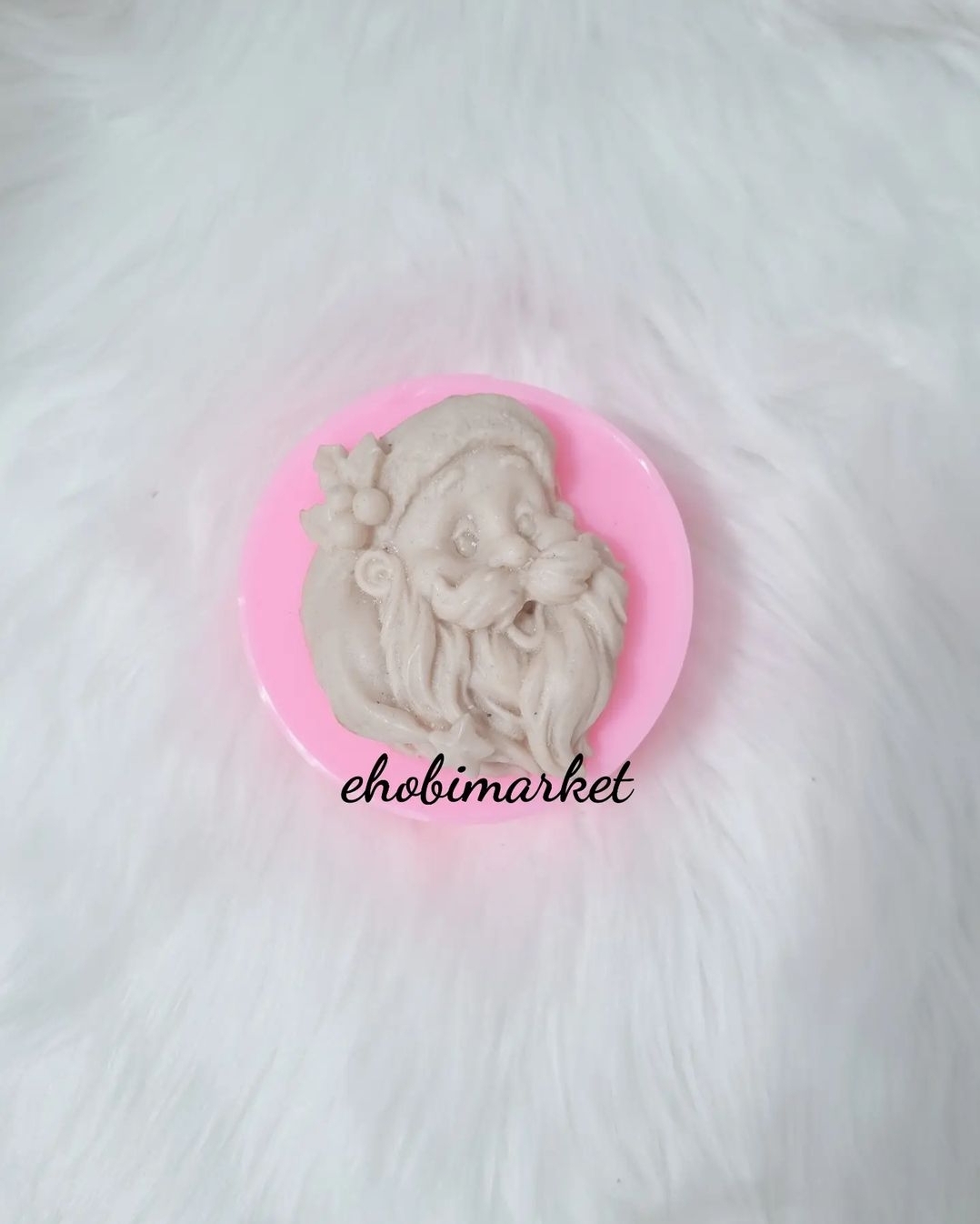 Noel baba yüz silikon kalip