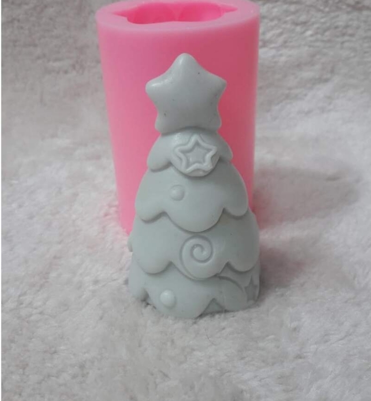 Yıldızlı ufak ağaç silikon kalip