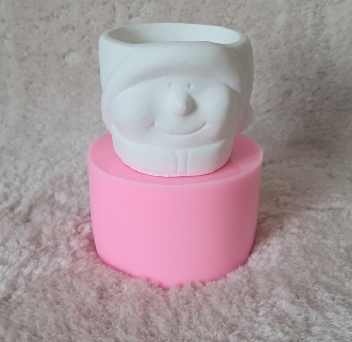 Noel kardan adam saksı silikon kalip