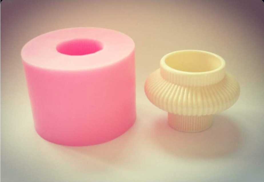 Çizgili bombe hm mumluk silikon kalip