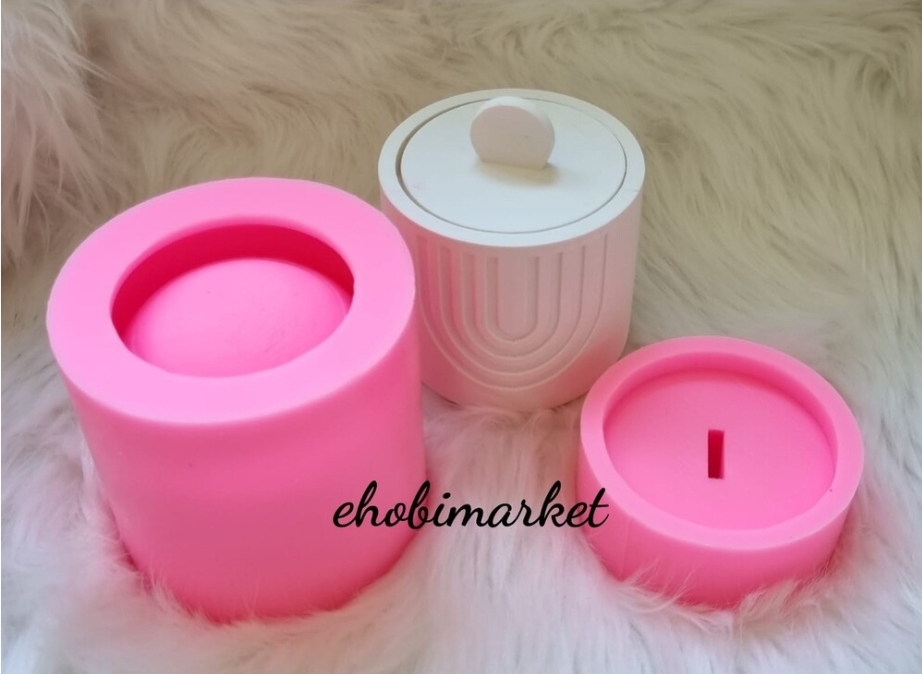 Kapakli önü desenli kutu silikon kalip