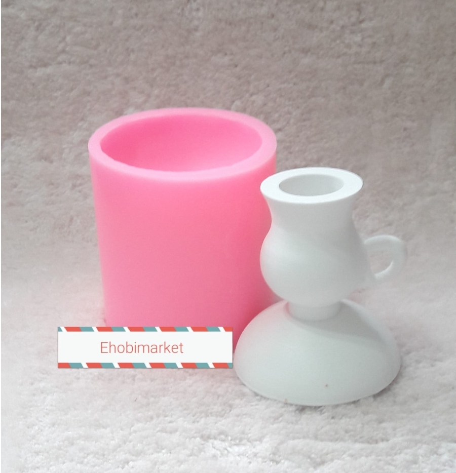 Fincan model şamdan silikon kalip