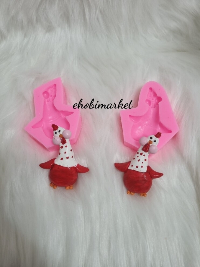 Ikili tavuk magnetler silikon kalip