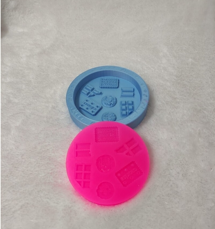 Minik çikolata biskuvi silikon kalip 