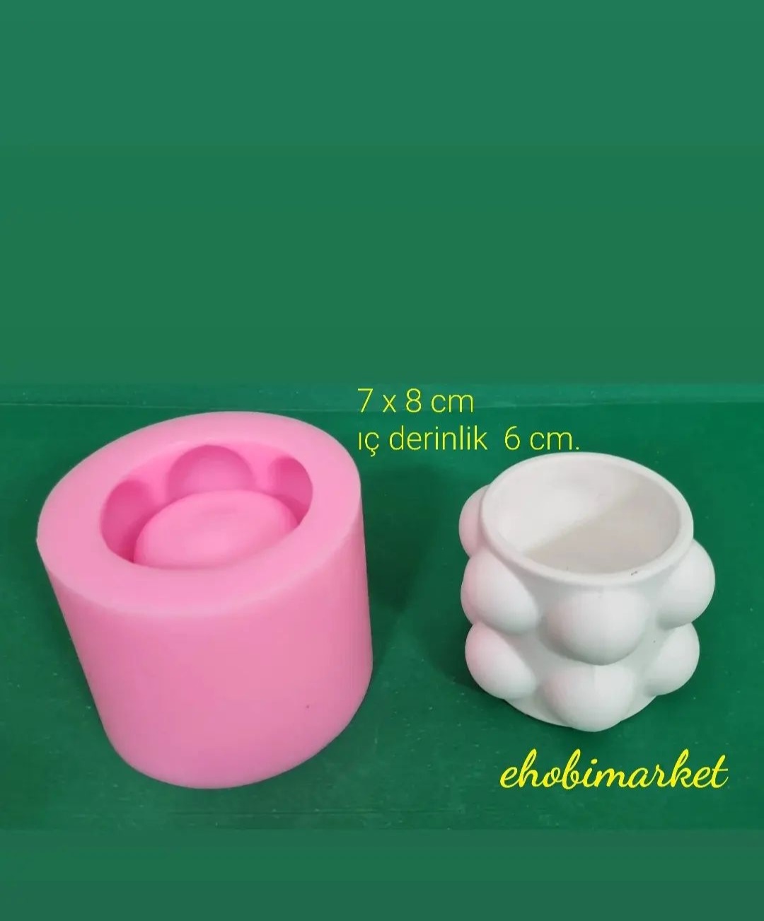 Baloncuk model saksı vazo mumluk silikon kalıp