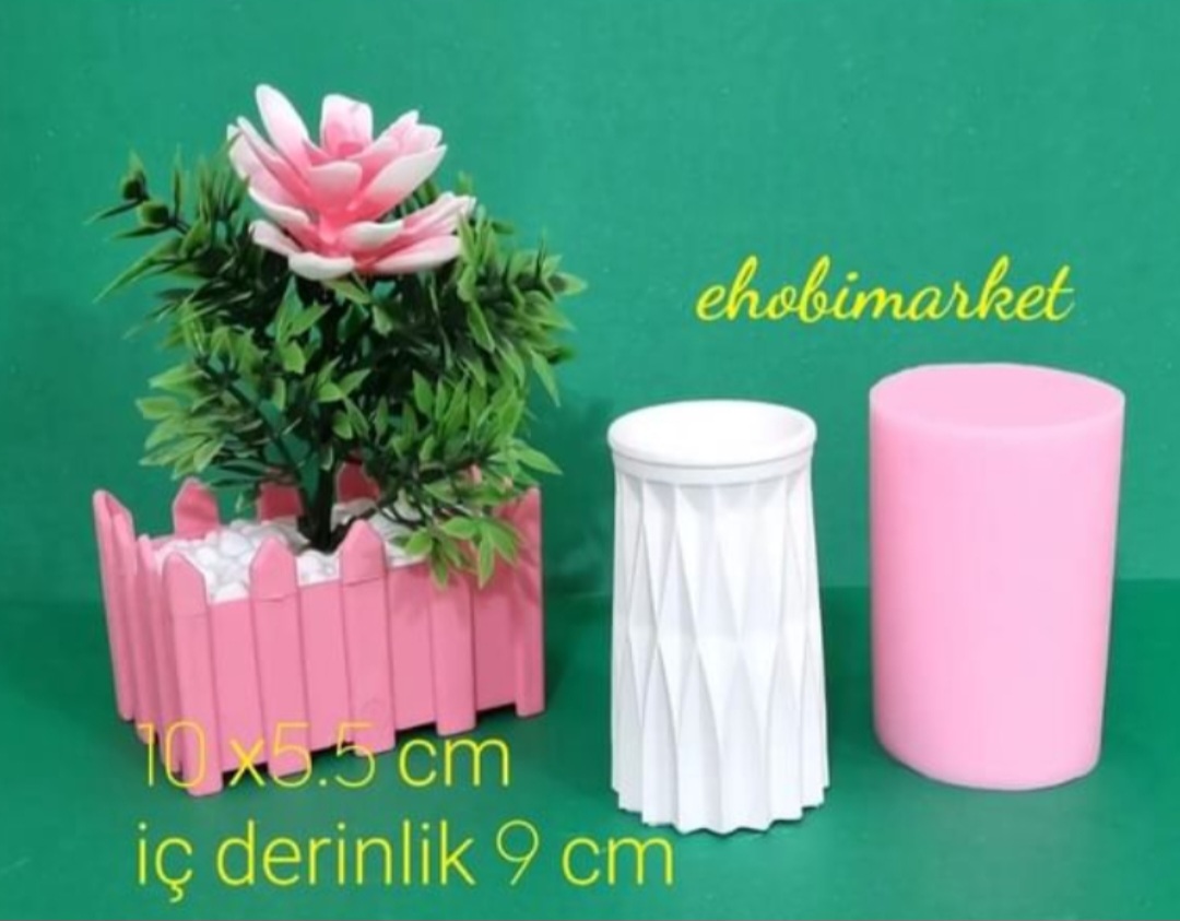 Desenli vazo silikon kalıp